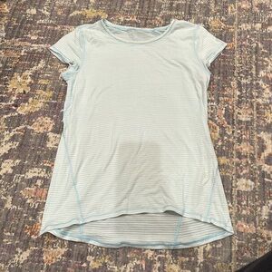 Lululemon size 4 swiftly shirt, light blue, used condition but life left!